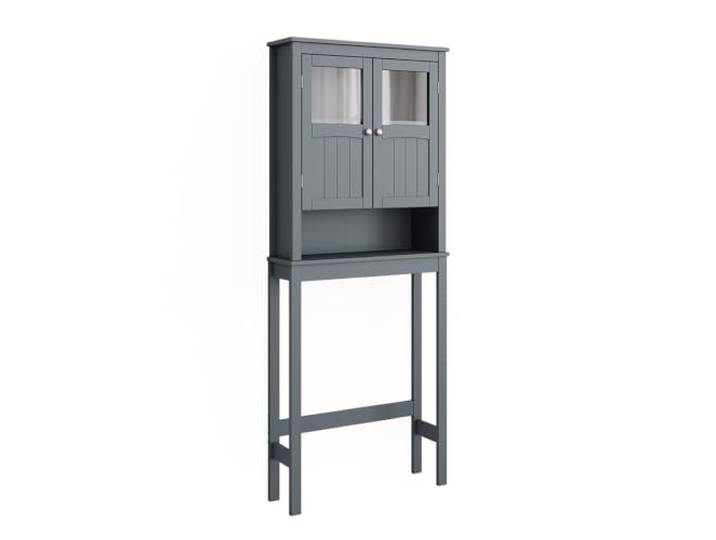 Vicco Toilettenschrank Bianco, Grau, 69 x 171 cm 2 Türen · 2 Ablagefächer · Platz über dem WC · Clevere Raumnutzung · Übersichtliche Aufbewahrung