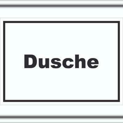 HB-Druck Dusche Schild mit Text Hygiene waschen waagerecht A0 (841x1189mm)