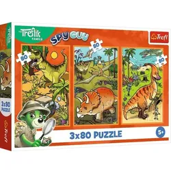 Trefl: Trefliks in der Welt der Dinosaurier – Puzzle 3-in-1