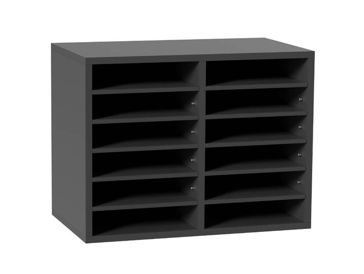 SucceBuy Organisateurs de littérature avec étagères réglables Trieur de littérature en bois pour bureau, maison, salle de classe, salles postales, certifié EPA