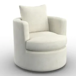 Sessel Marieta Cremeweiß Chenille drehbar