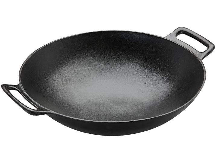 Wok RÖSLE VARIO, 25409 , schwarz, B:36,5cm H:11cm, Pfannen, Wok, für Herd und Grill