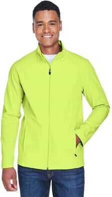 Team 365 TT80 Men's Leader Soft Shell Jacket in Safety Yellow size 2XL