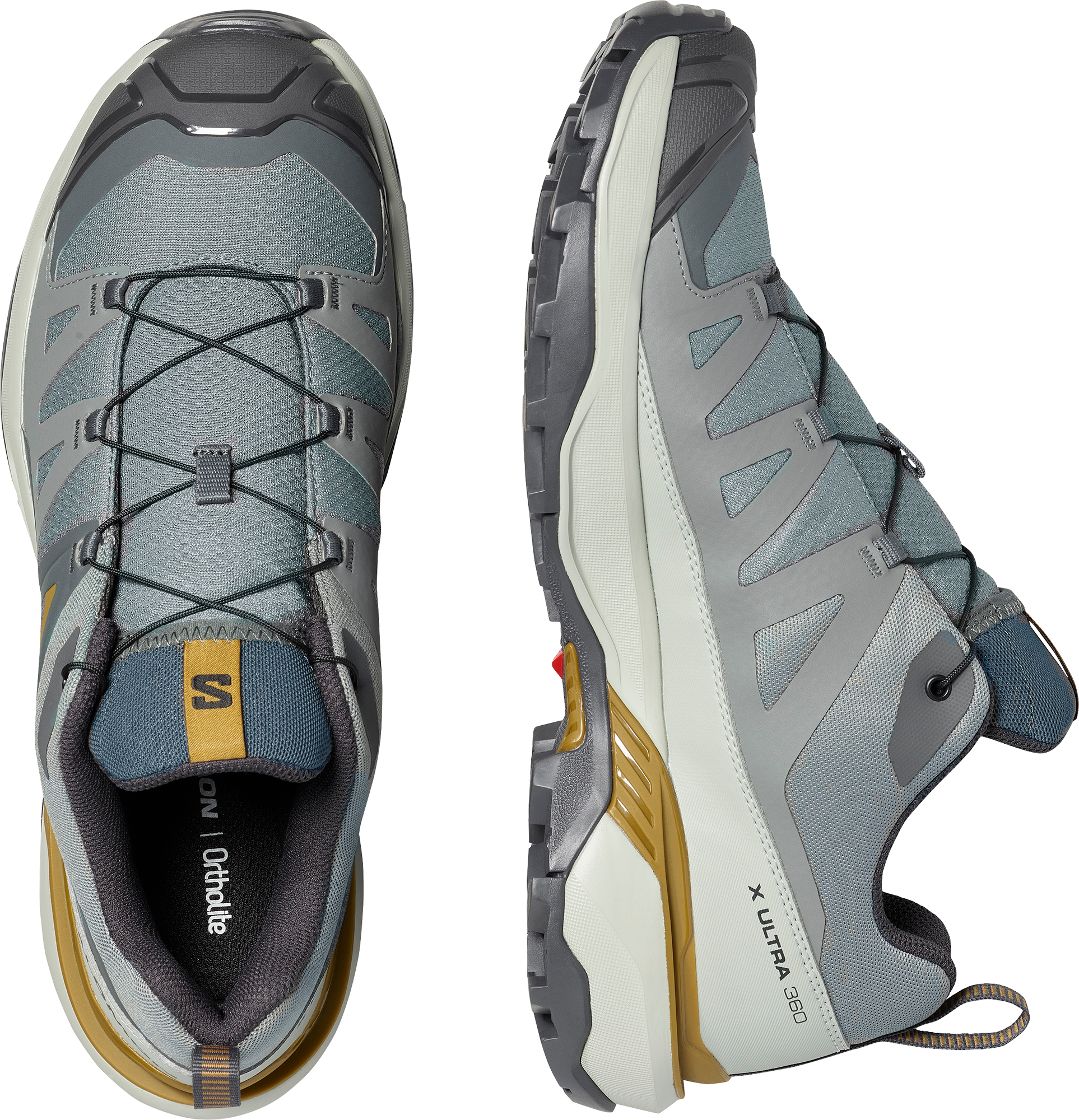 Wanderschuh SALOMON "X ULTRA 360", Herren, Gr. 45, atmungsaktiv, blau (sedona sage, wrought iron, plantation), Synthetik, Textil, Schuhe Wanderschuh sedona sage, wrought iron, plantation 45, atmungsaktiv