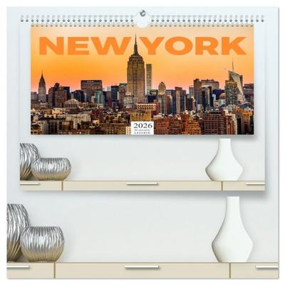 New York - Eine Weltstadt (hochwertiger Premium Wandkalender 2026 DIN A2 quer), Kunstdruck in Hochglanz
