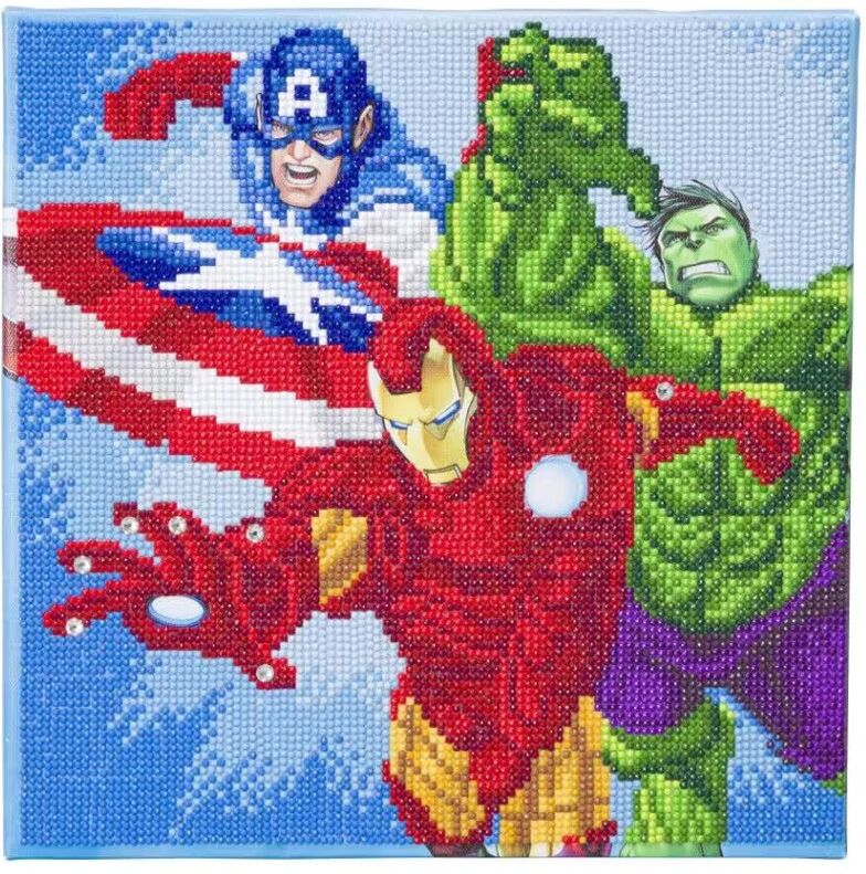 MARVEL Super-héros tableau à diamanter 30x30cm Crystal Art