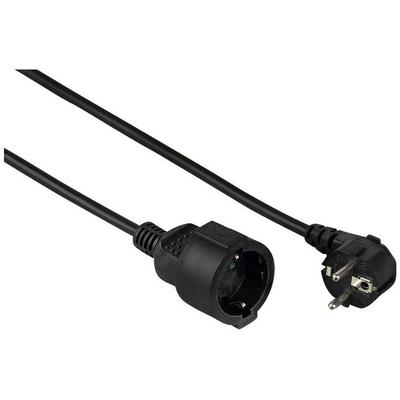 hama 00047868 Schutzkontakt-Verlängerungskabel 'Profi', 2 m, Schwarz