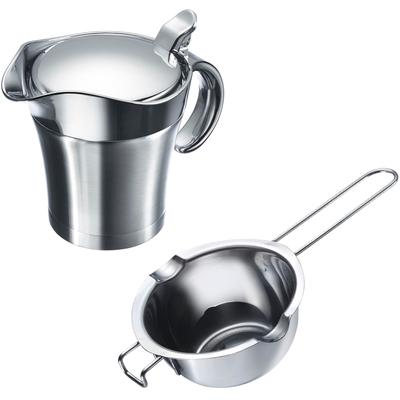 Sauciere WESTMARK, silber (edelstahlfarben), Edelstahl, Schüsseln, Thermo-Sauciere, Butter-/Schokoladenpfännchen