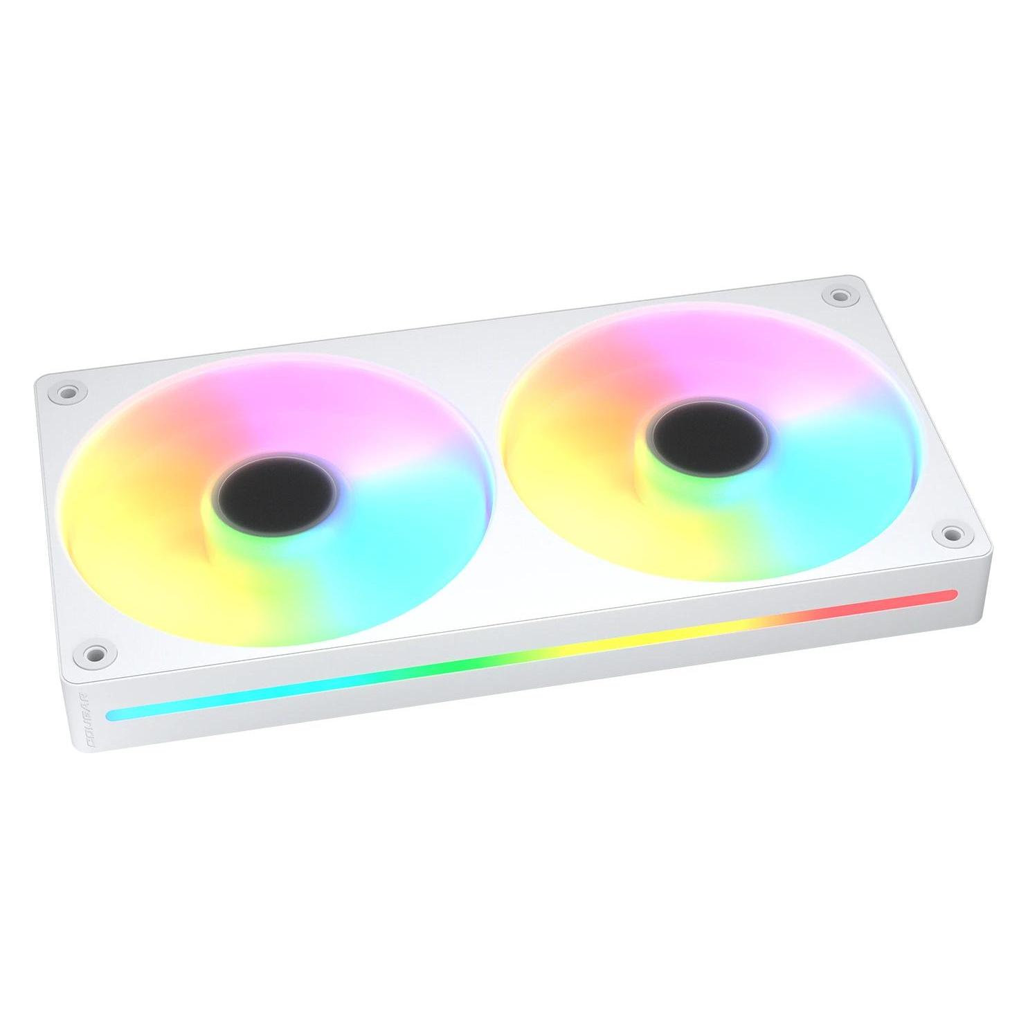 Cougar Forward-Lüfter Unity240-FB,240 ARGB PWM, weiss (120 mm, 1x) (CF-UN240FW-RGB)