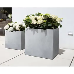 fleur ami »Division Lite« Outdoor Pflanzwürfel concrete stone grey 60x60 cm