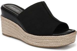 Women's Haute Platform Espadrille Sandal by LifeStride in Black (Size 9 M)