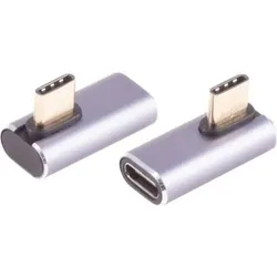 USB-C 90° Winkeladapter, 40 Gbps, Bidirektionale Datenübertragung, vertikal, links/rechts