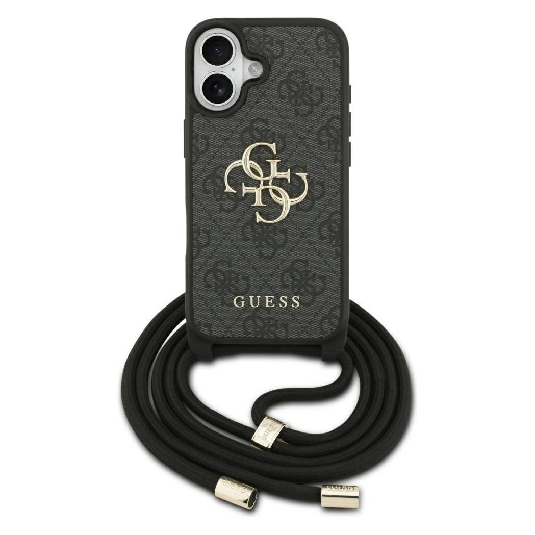 Guess Etui 4G Big Logo Cord Stap Crossbody do iPhone 17 czarny (GUE005149)