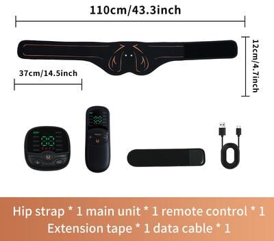 Healfit Counter USB Rechargeable Electric Hips Trainer EMS Butt Muscle Stimulator Buttocks Lifting Toner For Fitness Weight Loss orange