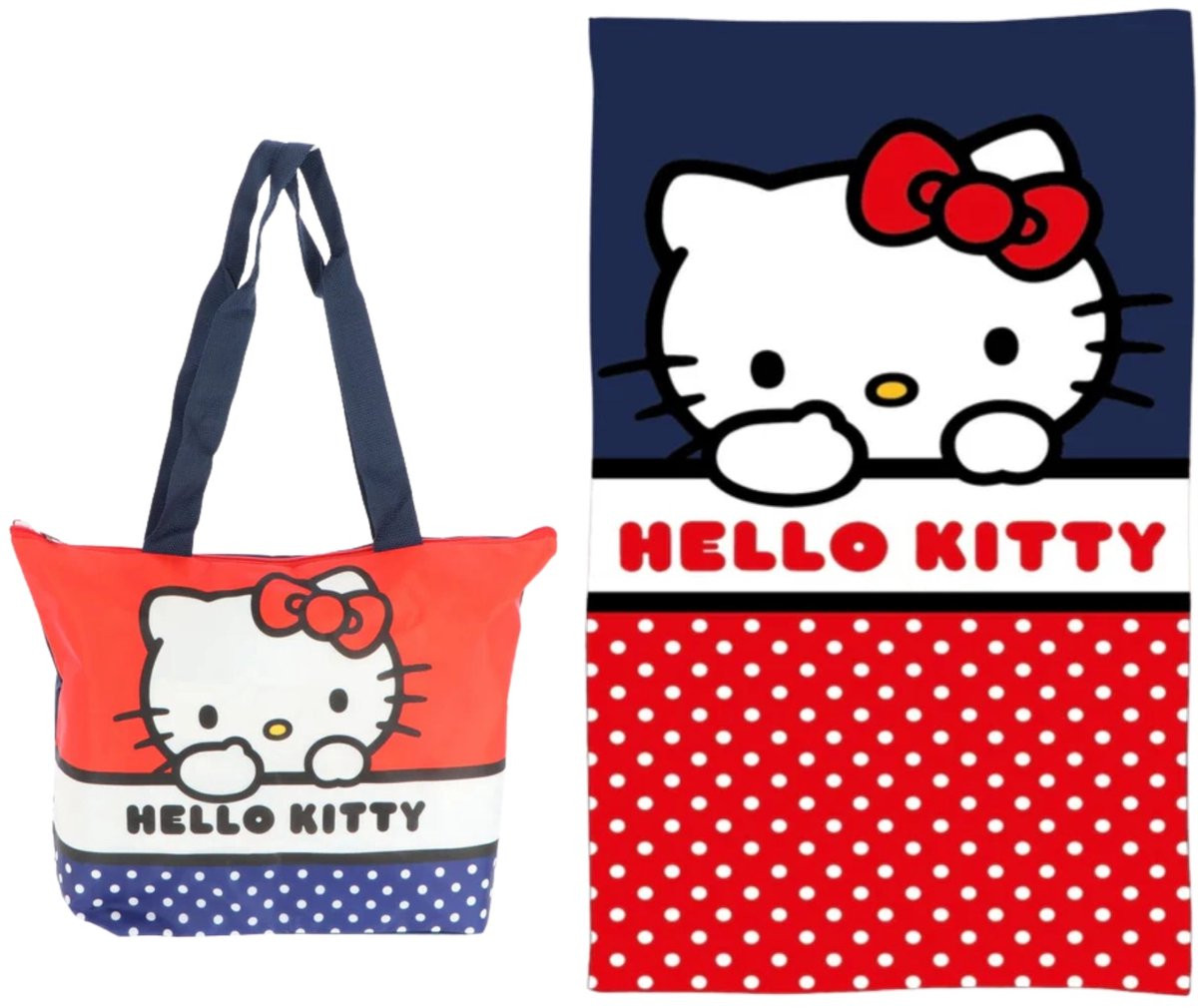 Hello Kitty strandset met strandlaken en strandtas voor kinderen