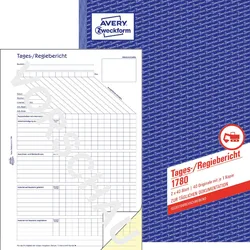 AVERY Zweckform Formularbuch Tages-/Regiebericht DIN A4 2x 40 Seiten