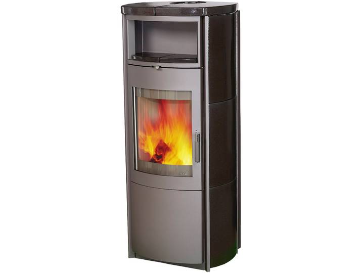 Kaminofen HARK »Nika EcoPlus Kachel, Meteor schwarz« , schwarz (grau), Kaminöfen, Kaminofen