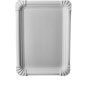 Papstar Einwegteller 11074 pure, Pappe, weiß, 23 x 16,5cm, 250 Stück