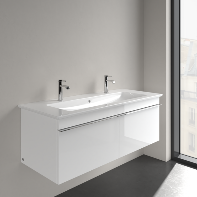 Villeroy und Boch Villeroy & Boch Venticello Waschtisch 4104CKR1 120x50cm, weiss Ceramicplus, 2 Hahnlöcher