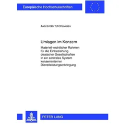 Umlagen im Konzern, Fachbücher von Alexander Shchavelev