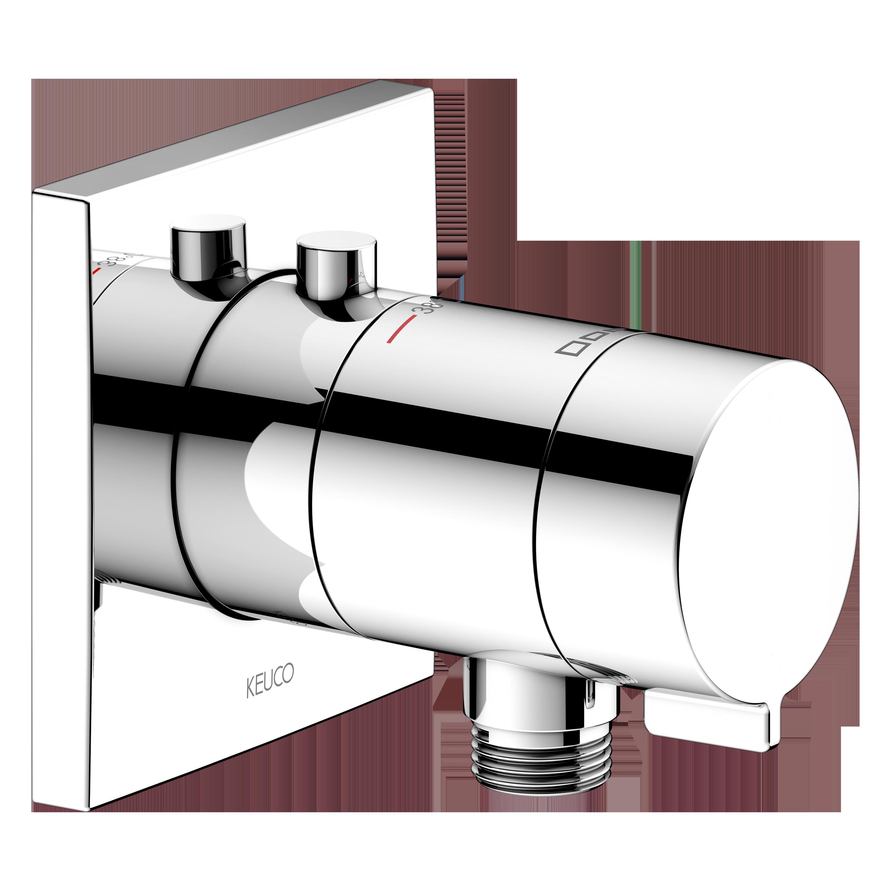 Keuco Thermostat-Brausemischer IXMO solo UP m Schlauchans. Ros eckig vc (59554010002)