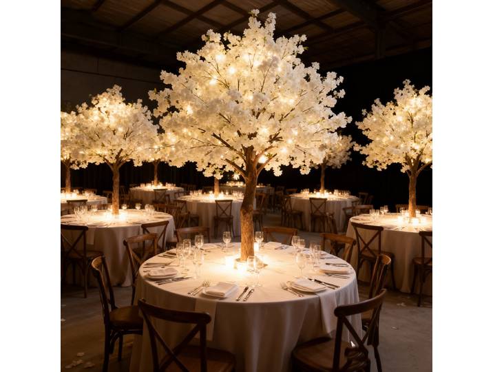 Centre de table en forme d'arbre de cerisier artificiel, fausses décorations florales pour événements de Table de mariage
