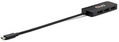 club3D USB-C Adapter [1x USB-C - 3x DisplayPort Buchse] CSV-1553 0.17 m