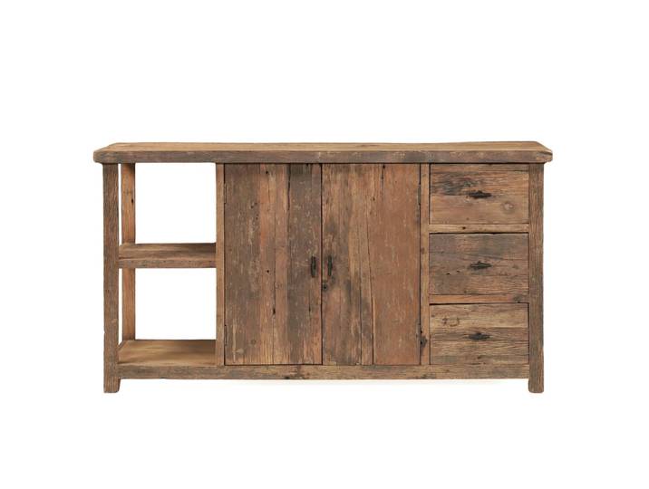 Sideboard Altholz 160cm DRVO massiv recycelt Treibholz Landhaus Design