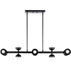 Elstead Lighting, Pendelleuchte, Elstead Palta Pendelleuchte E14 10-fach Satinschwarz Schwarz (E14)