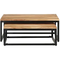 vidaXL, Couchtisch + Beistelltisch, Frances (70 x 70 x 27 cm)