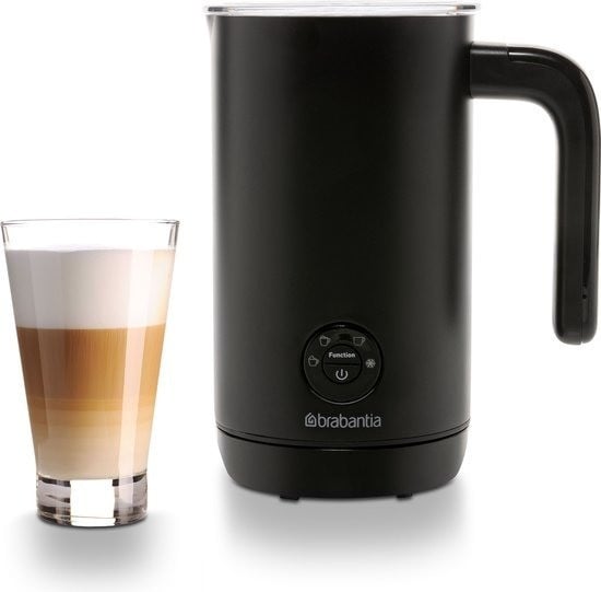 Brabantia BBEK1047 Draadloze elektrische melkschuimer, Zwart, 200 ml