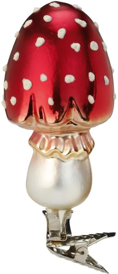 Weihnachtsbaumkugel INGE-GLAS "Pilz giftiger Geselle 45055 cm, Rot/Weiss", rot (rot, weiß), H:9,5cm, Glas, Weihnachtsbaumkugeln, Weihnachtsbaumkugel rot, weiß Einheitsgröße