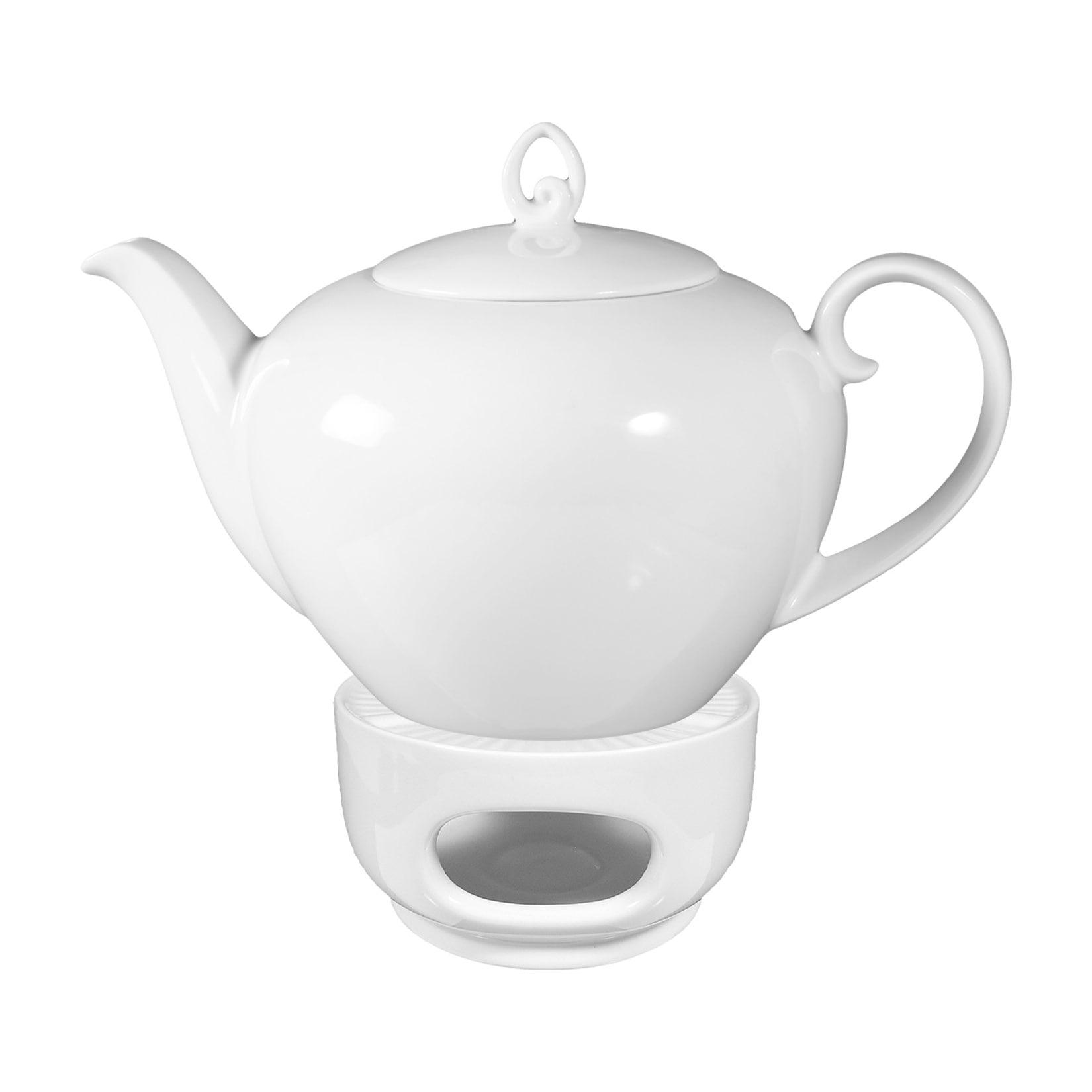 Seltmann Weiden Teekanne mit Stövchen Rondo/Liane 1,1 Liter 2er Set