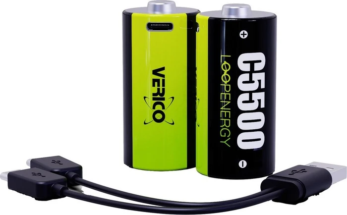 VERICO 2 Akkus mit Ladegerät LoopEnergy Baby C Baby C