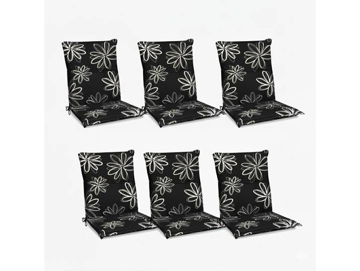 Beautissu Niederlehnerauflage Flores 100x50x6cm Ornamente (6tlg), Mehrfarbig, 50x6x100 cm, Gartenmöbel, Gartenpolster & Auflagen, Liegenauflagen