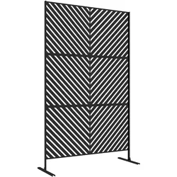 Outsunny Outsunny Gartensichtschutz mit Ständer, 122 x 198cm Raumteiler mit Dreieckmuster