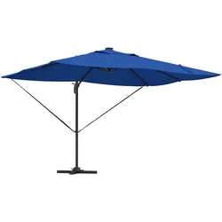 vidaXL Freischwingende Roma Sonnenschirm mit LEDs Azure Blau 352x251x265 cm Aluminium