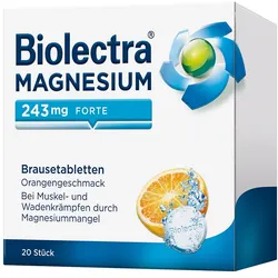 BIOLECTRA Magnesium 243 mg forte Orange Brausetab. 20 St
