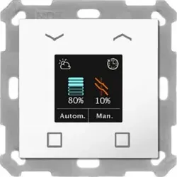 MDT Jalousietaster Smart 55 mit Farbdis 230 V AC, 14 μF, 2 EVG mit 4 Binäreingän BE-JTA5504.01