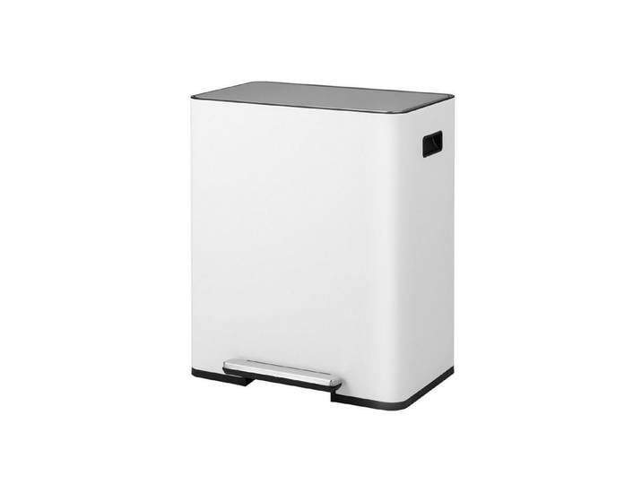 COSTWAY Mülleimer, Tretmülleimer 60L Mülltrennsystem 2 Fächer, Mülleimer Küche