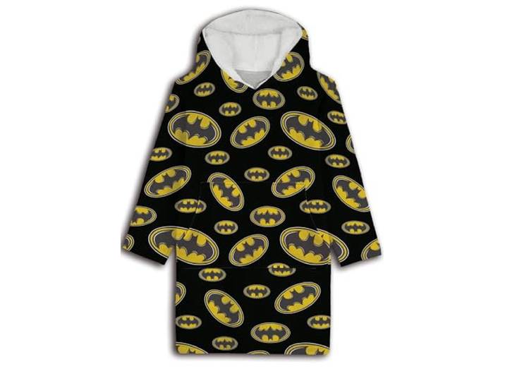 Aymax Batman Poncho/geruite trui voor kinderen, Zwart, Eén maat
