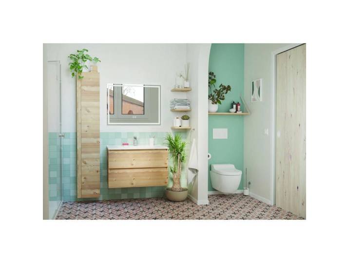 ONDEE ZEN Colonne de rangement à suspendre LILA - 30 cm - Bois- 1 porte