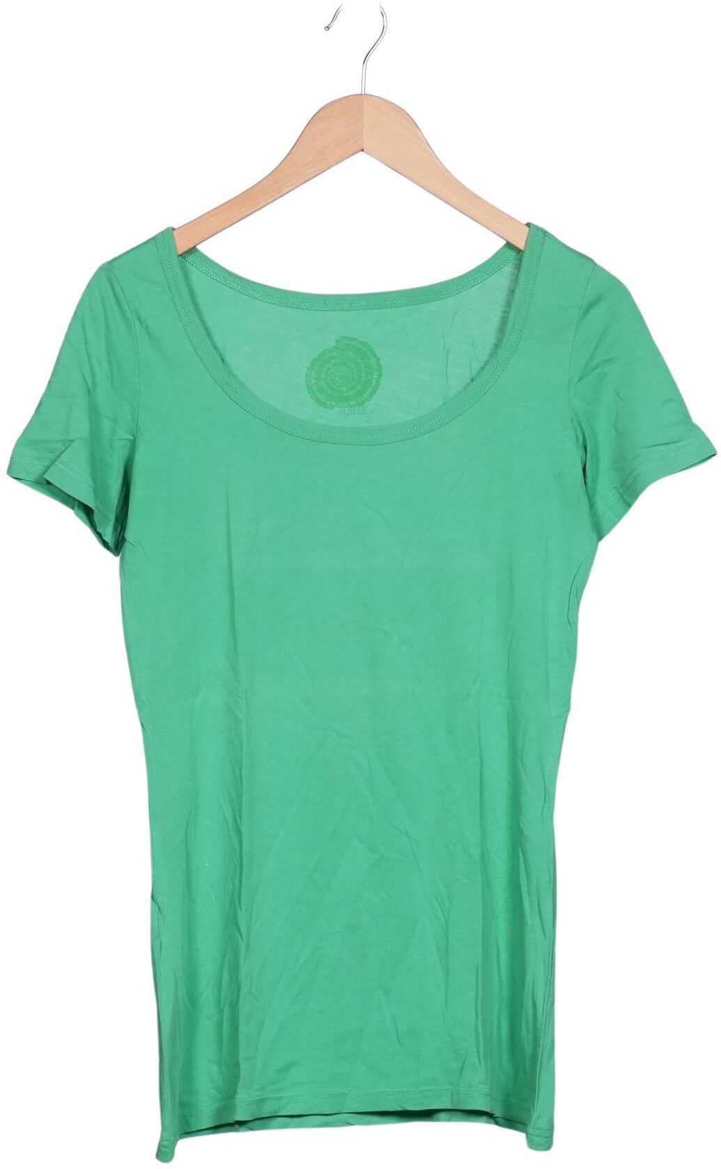 Closed Damen T-Shirt, Grün, Gr. S, Baumwolle - Second Hand