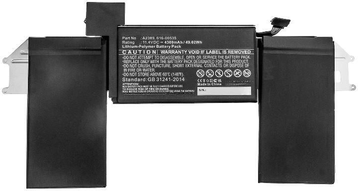 CoreParts Laptop Battery for Apple MacBook Air 13-inch (Late 2020) A2337 - 49.02Wh Li-Polymer 11.4V 4300mAh (A2389, MBXAP-BA0075)