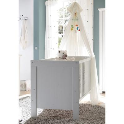 Babybett MÄUSBACHER "Dandy", weiß (anderson pine), B:78cm H:91cm L:144cm, Holzwerkstoff, Babybetten, Babybett