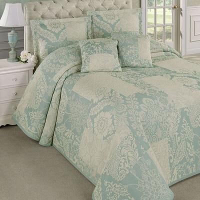 Touch of Class Maisonette Bedspread Blue, Queen, Blue