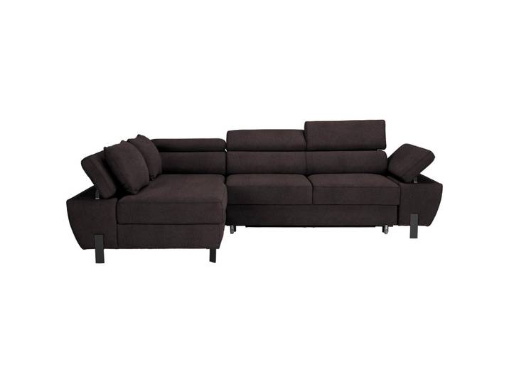 Ecksofa Webstoff Graphitfarben