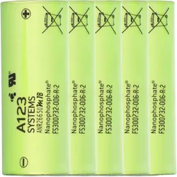 A123 26650 Einzelzelle 3,3V 2500mAh 5er-Set – LiFePO4 Akku kaufen