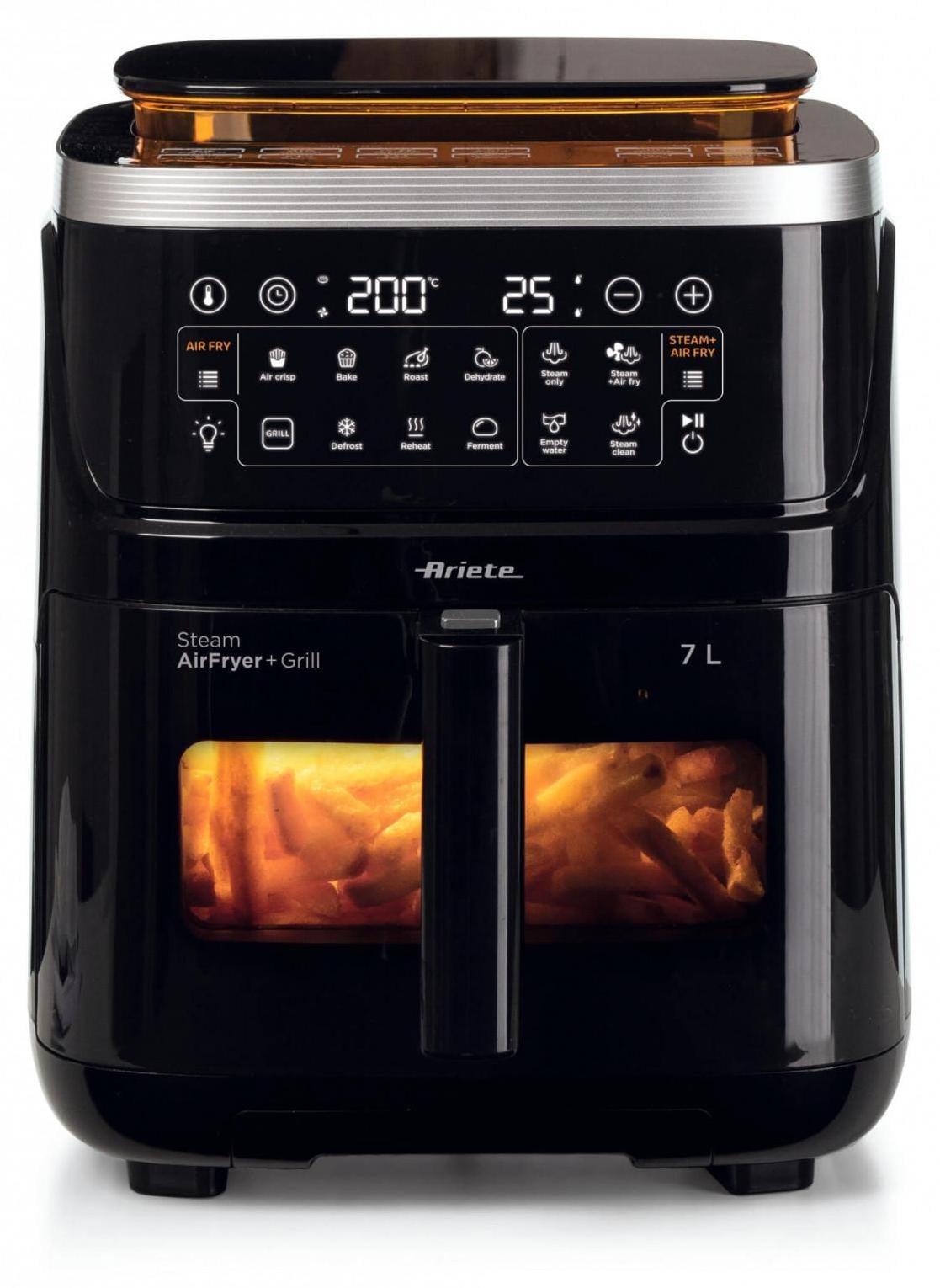 Ariete 4636/00 Heteluchtfriteuse 7 liter Zwart met Touchscreen