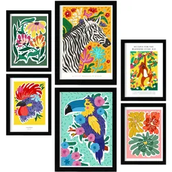 POSTER Set Mit 6 Tier A3 & A4 Rahmenlos